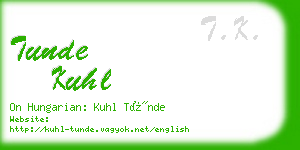 tunde kuhl business card